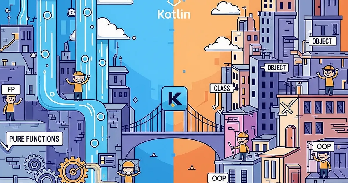 Functional or Object Oriented Programming. Kotlin has both of those beauties